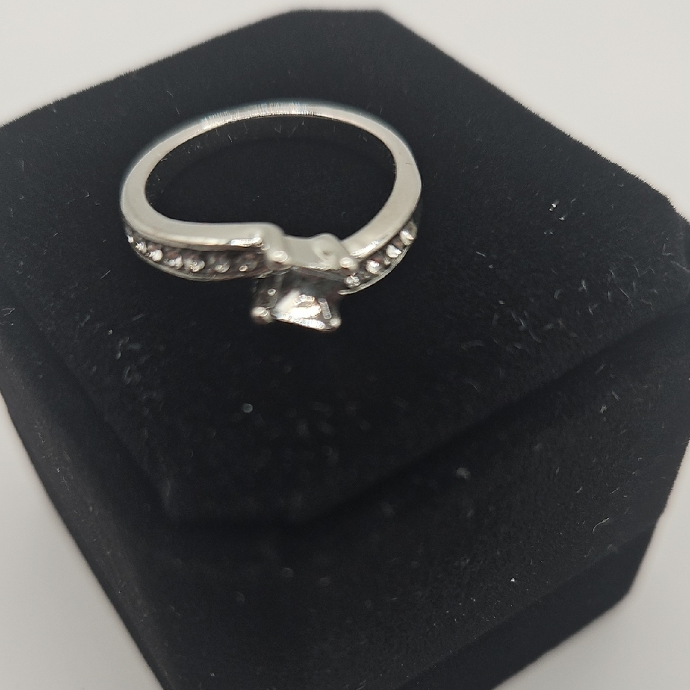 Source Unknown Silver And Diamond Gemstone Ring W… - image 6